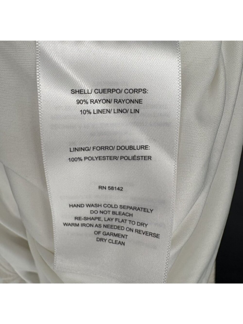 NWT Maggy London Maxi Dress M Ivory Tan Tropical Leaf Linen Blend Coastal Resort - Picture 7 of 9